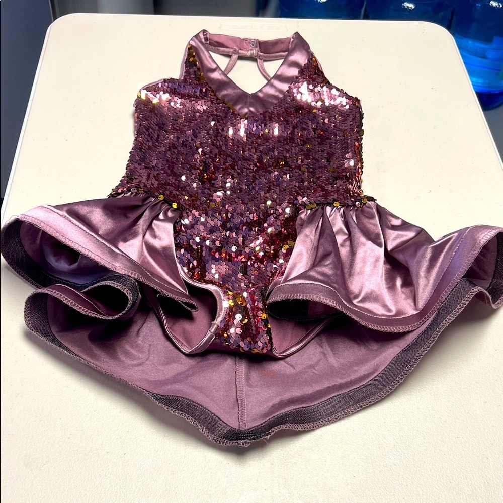 Sparkling Purple/Pink Kids Dance Costume Sz M